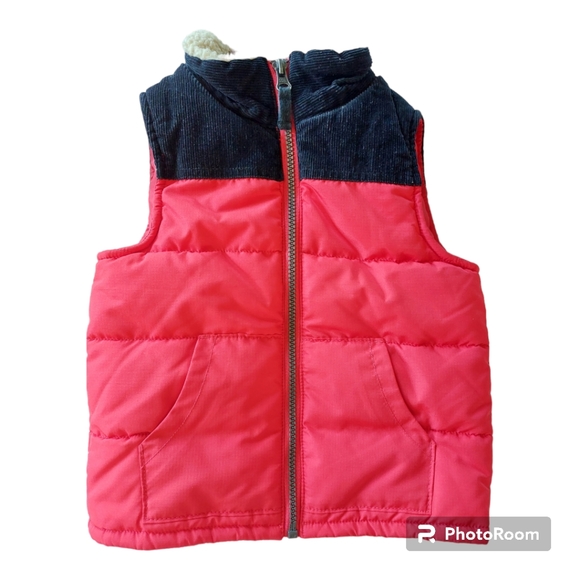 🔴Buy 2 - Get 1 -- Carter's Toddler's Red Puffer Vest, Size 3T - Picture 2 of 10